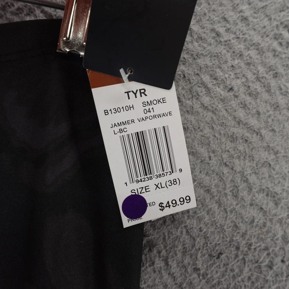 TYR Mens Durafast Elite Vaporwave Jammer Swim Suit Smoke Grey XL 38 NEW